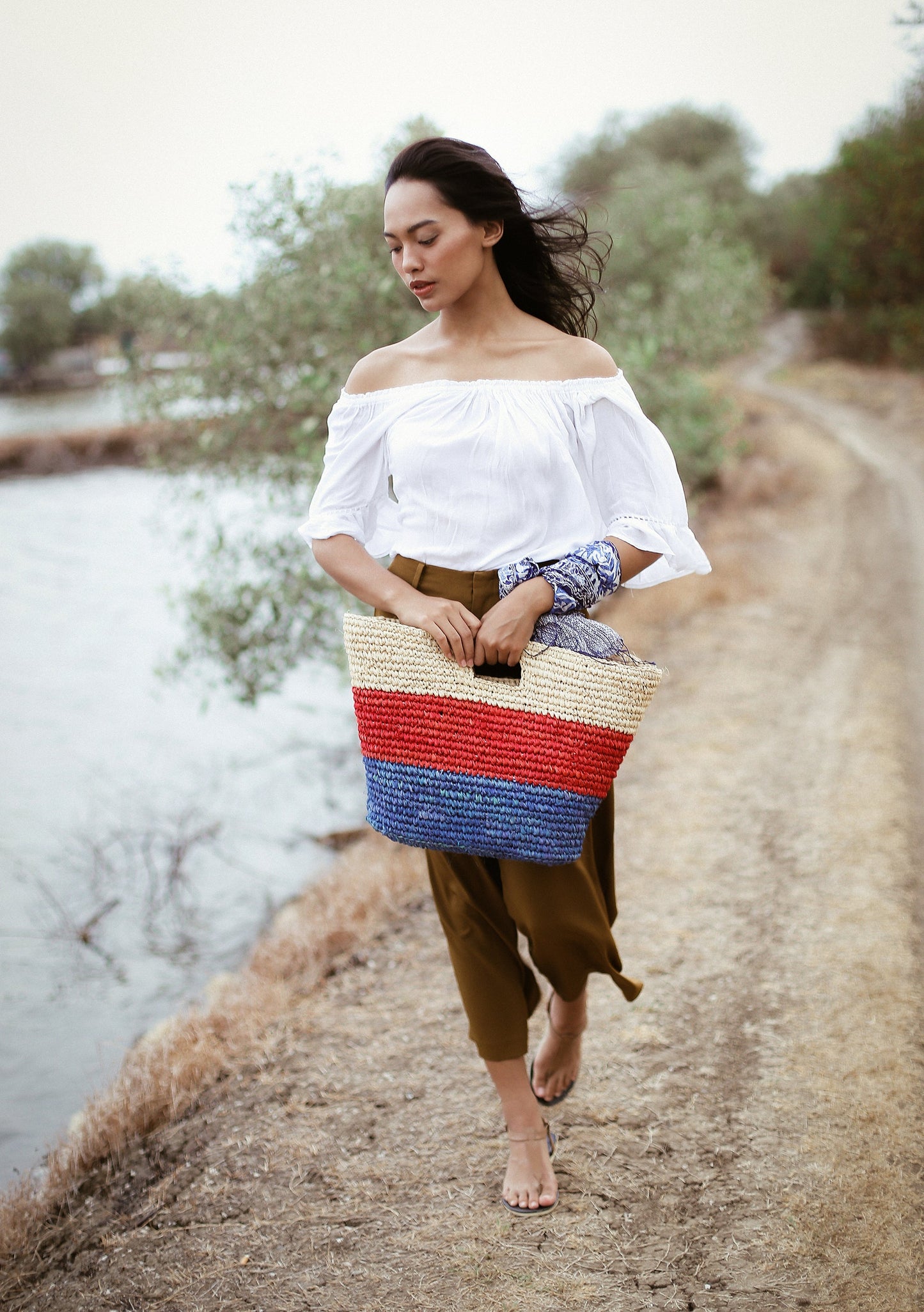 SAYAN Raffia Tote Bag