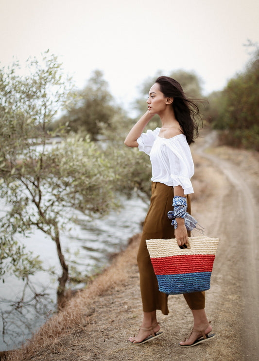 SAYAN Raffia Tote Bag